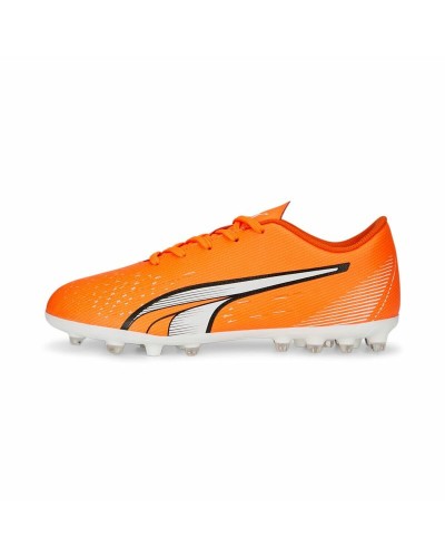 Puma Ultra Play MG: Zapatillas de Fútbol para Niño Naranja - Terrenos Compactos
