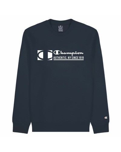 Champion Felpa Uomo New York Blu Scuro Authentic - Casual & Sport
