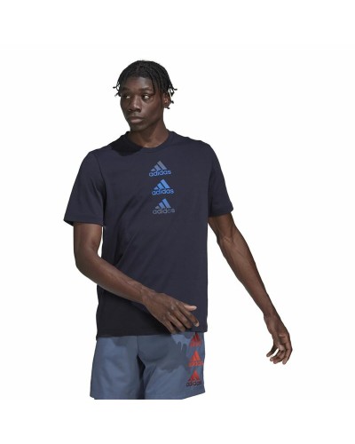 Heren-T-Shirt met Korte Mouwen Adidas Designed To Move Logo