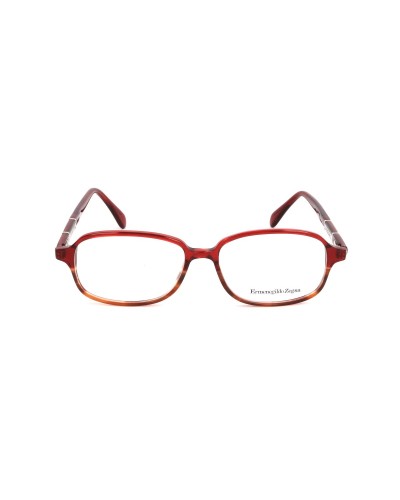 Ermenegildo Zegna VZ3501: Unisex Red Eyeglasses, Round Frame 52mm
