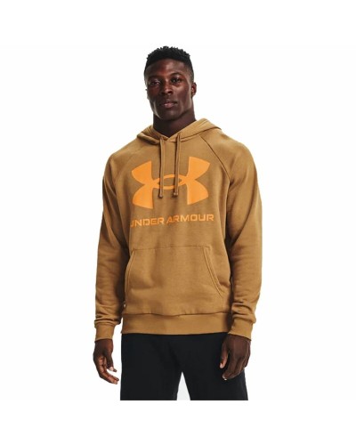 Under Armour Rival Men's Fleece Hoodie Big Logo - Ochre
