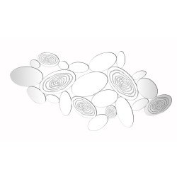 Miroir Mural Noir Moderne DKD Home Decor - Facette Cristal, 119 x 61 cm
