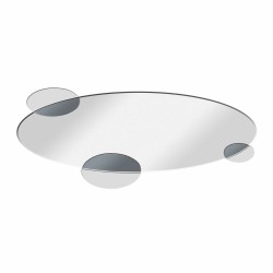 Miroir mural DKD Home Decor | Cercles noirs en bois et cristal | Moderne | 120 x 49 cm
