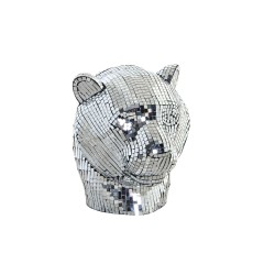 DKD Home Decor: Silver Leopard Statue in Resin (31 x 27 x 32 cm) - Elegant Interior Decoration
