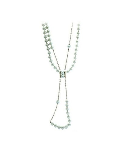 Collier Femme Misaki Marin Long : Perles de Rivière & Argent 925, 70 cm
