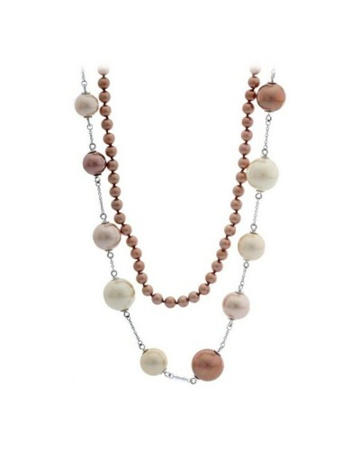 Misaki Halskette Damen QCRNTERRAMULTI - Mehrfarbige Elegante Perlen
