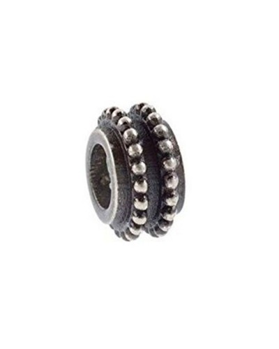 Secteur SAAL36 : Bracelet Homme Argent Noir - Perle Acier Look Décontracté
