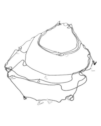 Victorio & Lucchino Damen Halskette Silber Vergoldet - Elegantes Design - Geschenkidee
