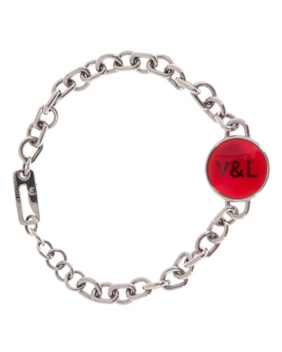 Victorio & Lucchino Damenarmband Rot Silberfarbener Stahl VJ0074BR
