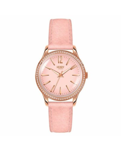 Henry London Reloj de Mujer 34mm Plata Esfera Blanca Clásico
