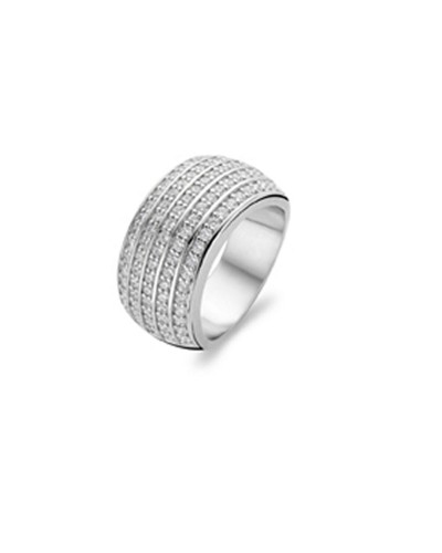 Ti Sento Women's Ring 1774ZI Silver Zirconia - Size 14 - Elegant
