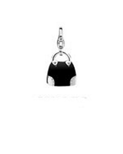 Ti Sento Charm Damen Schwarz Silber 925/1000 Rhodiumbeschichtet - 1,5 cm
