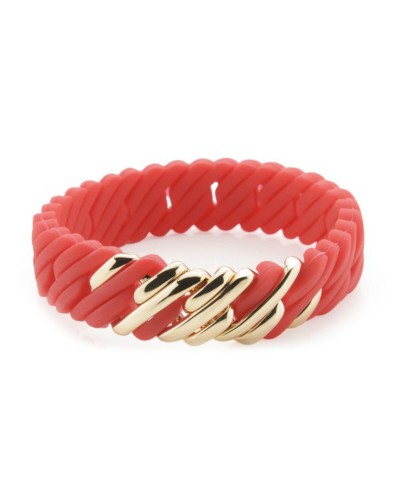 Armband Dames TheRubz 02-100-418 Rood Siliconen Roestvrij staal Gouden Staal/Siliconen (15 mm x 18 cm)
