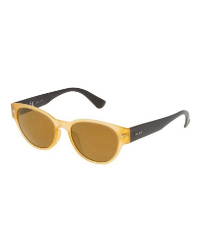 Police SPL151 Sonnenbrille für Herren - Matt Schwarzer Rahmen, Gläser Ø15mm
