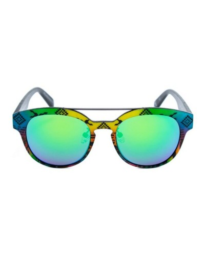 Italia Independent 0900AINX Lunettes de Soleil Unisexe - Jaune Bleu Vert Ø50

