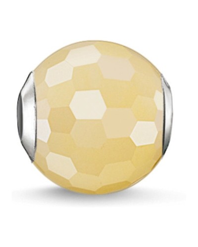 Thomas Sabo Perle Jaune Plaqué Or 1,1cm - Charm Femme Lumineux
