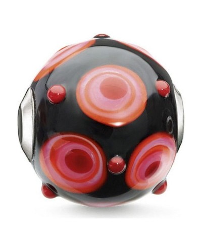 Thomas Sabo Bead Rosso - Perlina Donna Argento 925, 1.2cm - Compatibile Charms
