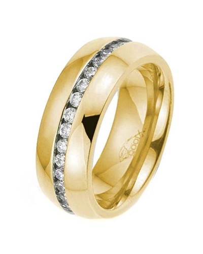 Gooix Damenring Silber 925 mit Kristallen - Größe 14 - Elegant
