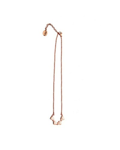 Folli Follie Collana Donna Argento Rosato 22cm - Elegante Gioiello
