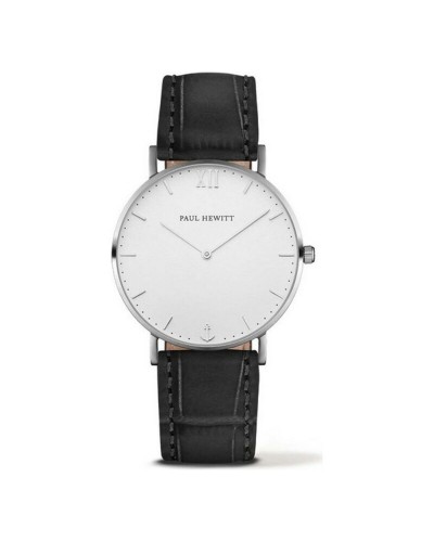 Paul Hewitt Reloj Unisex 39mm Acero Plata Blanco - Estilo Náutico
