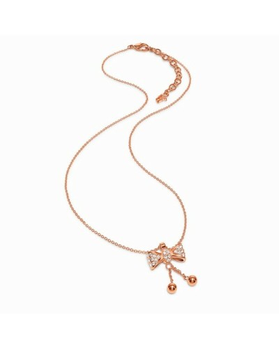 Folli Follie Collana Donna Placcata Oro Rosa 39cm - Elegante Girocollo Fashion
