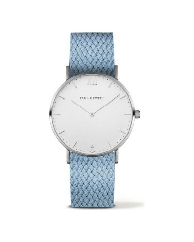 Paul Hewitt Montre Unisexe 39mm - Argent Blanc - Style Nautique
