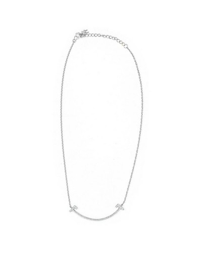 Folli Follie Collana Donna Argento 18cm - Elegante Girocollo Trendy
