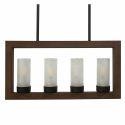 Taklampa DKD Home Decor Brun Aluminium Glas (52 x 6 x 26 cm)