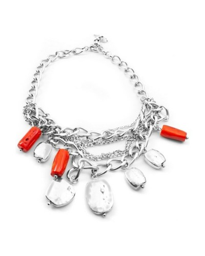 Folli Follie Collier Femme 2N9F046O Or Rose 35cm - Bijou Élégant
