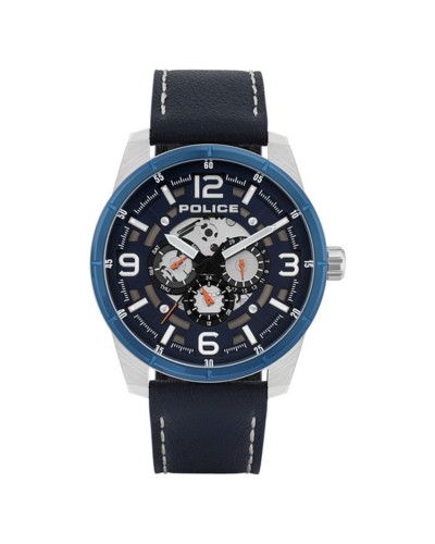 Police Montre Homme PL15663JSTBL03, Ø 48mm, Bleu, Style Moderne
