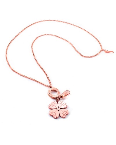 Folli Follie Women's Necklace 3N14T087RS Rose Silver 45cm - Elegant
