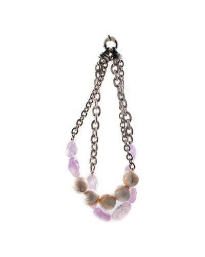 Women's Necklace Folli Follie Silver 925 Rose Gold Plated 27cm - Trendy Style
