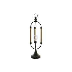 DKD Home Decor - Lampada Decorativa in Metallo Nero Dorato per Interni, 18 x 18 x 61 cm