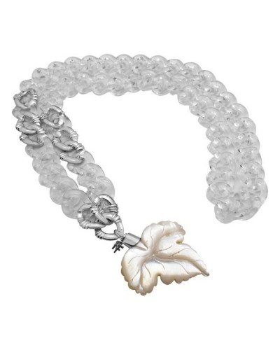 Folli Follie Collier Femme 4N1S094CW Argent Plaqué, Longueur 45cm
