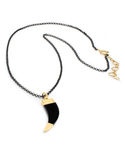 Folli Follie Collar Mujer Oro Amarillo, Cristales - 50cm Gargantilla Elegante
