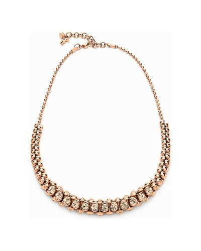 Folli Follie Collier Femme Plaqué Or Rose 30cm - Élégant Ras du Cou
