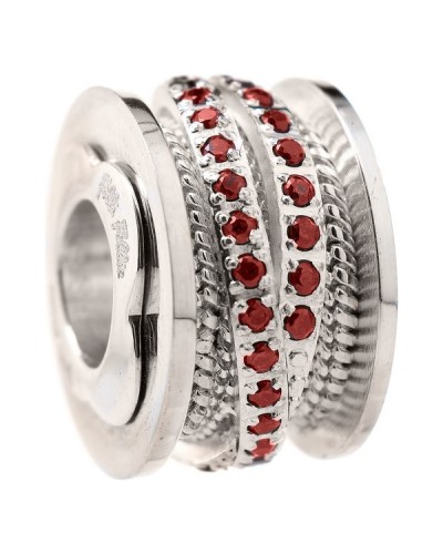 Folli Follie Perlina Damen Grau 1.5cm - Charm Anhänger Edelstahl
