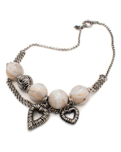 Folli Follie Collar Mujer Plata 925 Chapado Oro Rosa - Gargantilla 28cm
