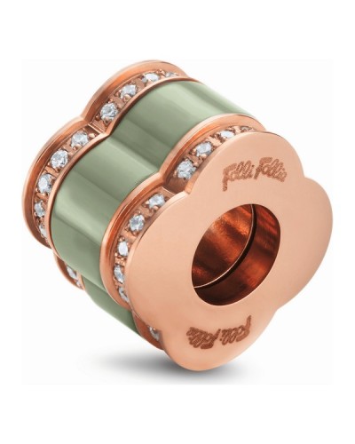 Dampärlor Folli Follie 3P16T003REC Grön (1 cm)