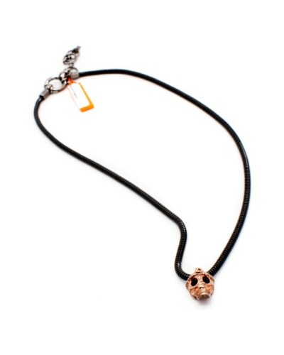 Folli Follie Collana Donna Argento Rosé 25cm - Elegante Girocollo
