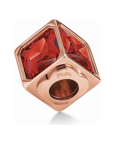 Folli Follie Perlina Damen Rot - Charm Schmuck Silber 1cm 3P16T008RR
