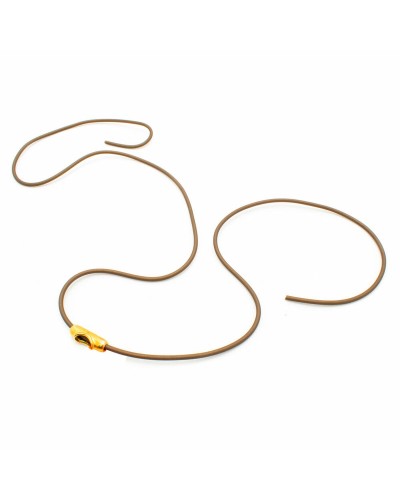 Folli Follie Collier Femme Or Jaune, Design Élégant, 55cm - Idée Cadeau
