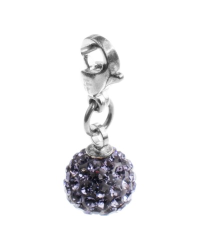 Folli Follie Perlina Violeta 2cm - Colgante Charm Original - Moda Mujer
