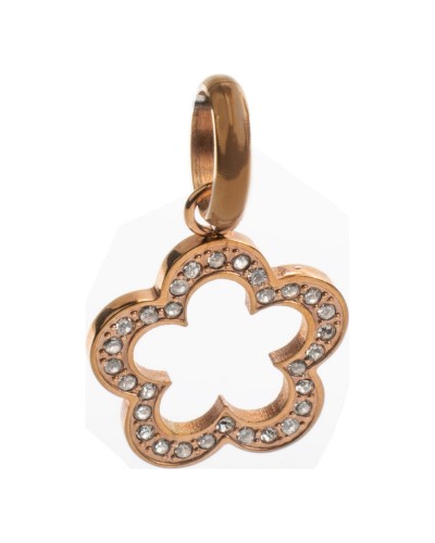 Folli Follie Perlina Rosa 2cm - Colgante Charm Floral para Pulseras
