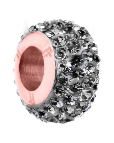 Folli Follie Perlina Nera 3POTO23RK - Pendentif Femme Élégant 1.5cm
