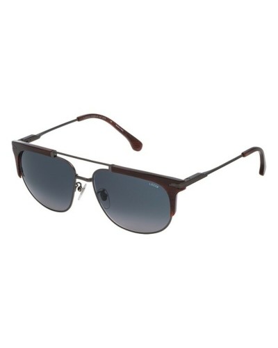 Lozza SL2279 Occhiali da Sole Uomo - Montatura Nero, Lenti Grigie, 58mm
