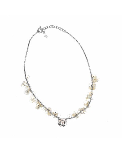 Women's Necklace Folli Follie Silver 925 White - Adjustable Length 40-45 cm
