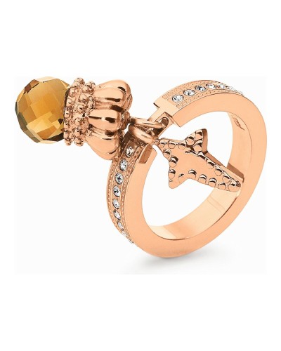 Folli Follie Women's Ring 3R2T016RFC Size 54 Rose Steel Elegant
