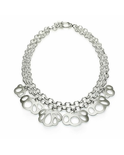 Folli Follie Collier Femme Argent 4N0F062 - Ras du Cou Élégant 41cm
