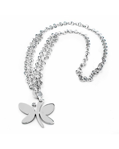 Folli Follie Collar Mujer 2N6F249C, Plata 925, Longitud 40cm
